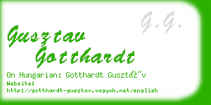 gusztav gotthardt business card
